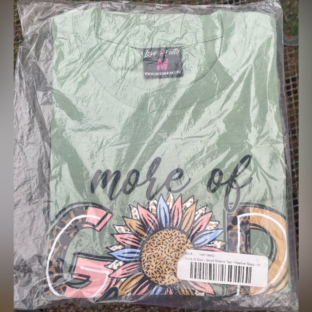 Love in Faith More of God Less of Me Medium shirt- Sunflower - Picture 2 of 3